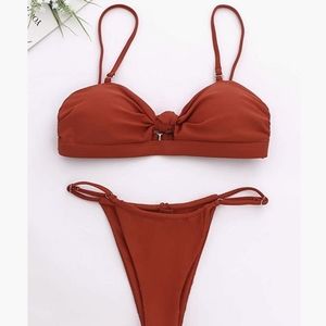 Honlyps Womens High Waist Swimsuits Brazilian Thong Sexy Bikini Set 2 Piece